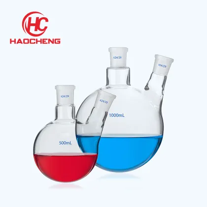 Borosilicate Glass Flask 250ml-50L 2 Neck Round Lab Flask