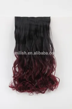 MFW-0106 Top New beauty synthetic fashion gradient color hair wig extension
