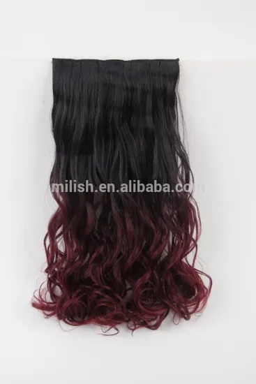 MFW-0106 Top New beauty synthetic fashion gradient color hair wig extension