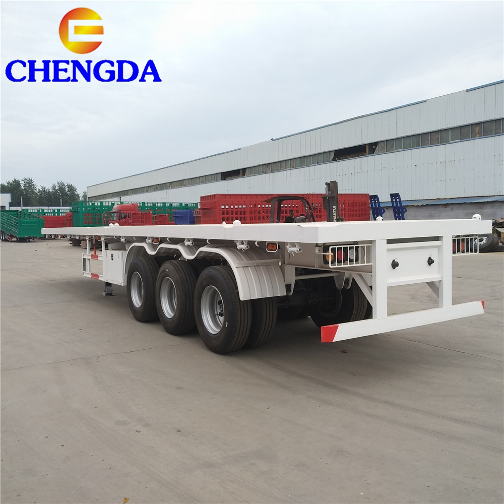 Low Price 40T Steel Flatbed Trailer For Sale