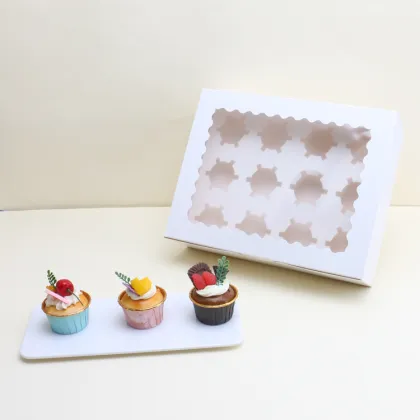 Custom Printed Muffin, Cupcake, and Cheesecake Boxes with Windows for Dessert Packaging