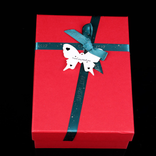 Wholesale Paper Packaging Red Gift Box Ribbon