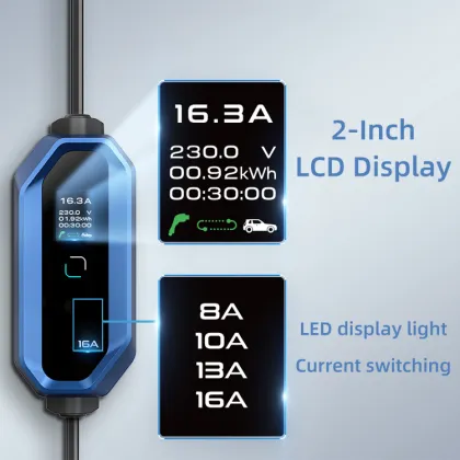 Level2 Smart Portable Charger - 2.3kW Electric Vehicle Charging Station