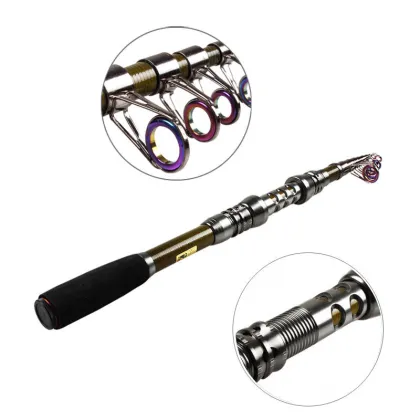 Travel Telescopic Fishing Pole Carbon Portable Fishing Rod Tackle Fishing Gear