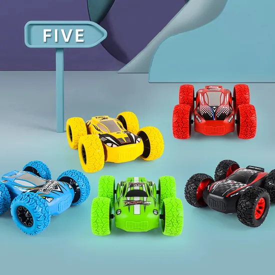Pull Back Cars Double-Sided Friction Powered Vehicles Shockproof Inertia Cars Push and Go Vehicles for Toddler Boys Girls