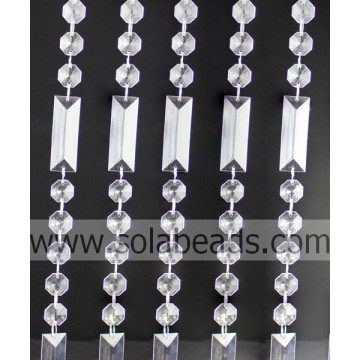 Xmas Decoration 50MM&18MM Crystal Beading Strand Garland