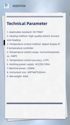 ADDITION Engine Cooling and Anti-Rust Agent Ash Content Tester