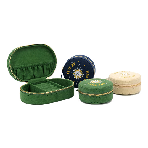Portable Travel Velvet Jewelry Storage Organizer Case Box