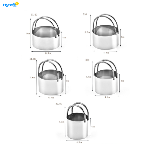 Round Cookies Cutter with Handle 5pcs