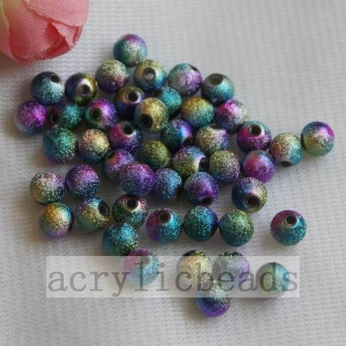 Bijoux multicolores perles acryliques boule brillante