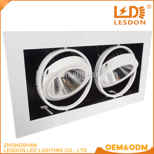 2016 europe market two head adjustable 20w 30w cob high brightness led grille light