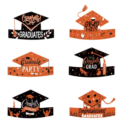Graduation Party Supplies: Decorative Paper Hats and Props