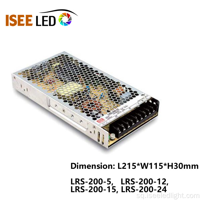 Furnizimi me energji mesatare për ekranin LED LRS-200-5
