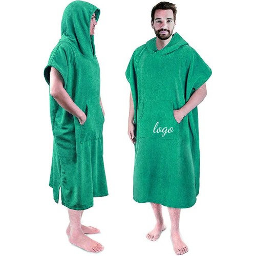 Quick dry microfiber hooded poncho towels for beach