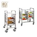 Stainless Steel Dual Rows GN Pan Rack Trolley