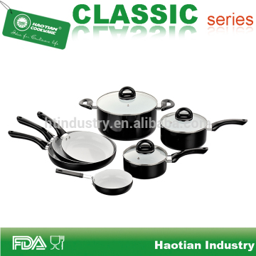 10pcs Metallic Cookware Set With Silicone Lid