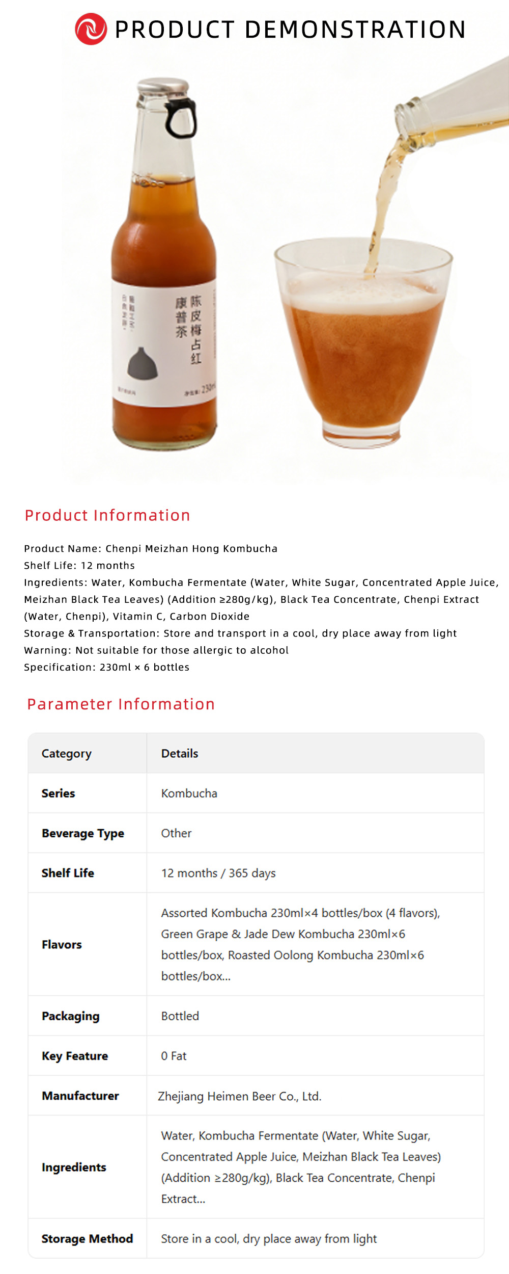 Kombucha Sparkling Soda Drink X