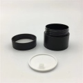 schwarzes leeres doppelwandiges Sahneglas aus PP-Kunststoff