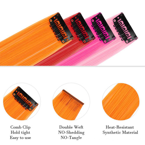 Wholesale Clip Hair Synthetic Fiber Hair Extension In Party Club Concert For Festival Silky Soft And Light Hair Piece