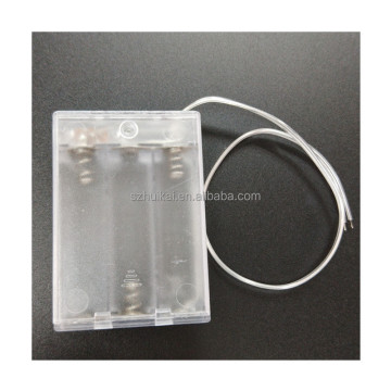 2AA 3AA Plastic Button Battery Pack Box SMT Transparent AA Battery Holder with Switch & Cover