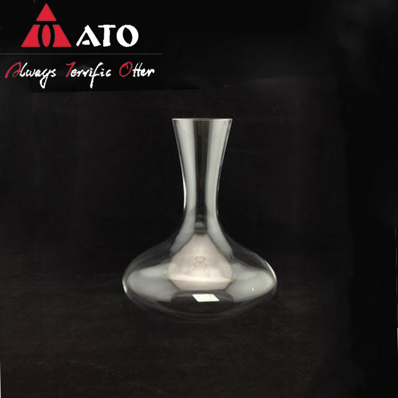 ATO lead-free crystal personalized round wine decanter