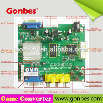 factory price!!! cga ega to VGA board for arcade game machine