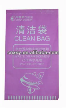 Garbage bag in airplane