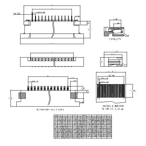 1.0mm FPC,ZIF Right angle SMT ,Upper contact FPC1.0-XXRMUXX2