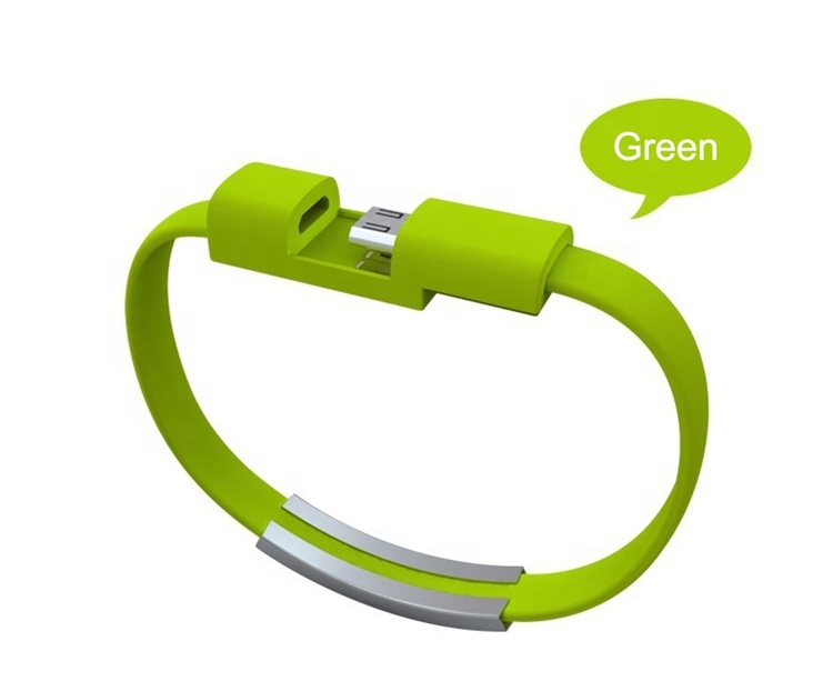 Portable Charging Cable Silicone USB Bracelet