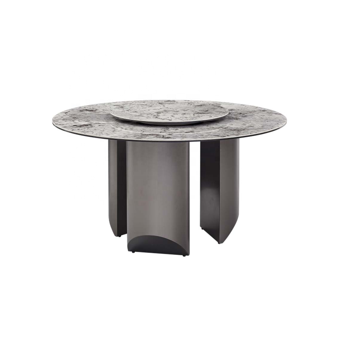丸い家具卸売価格イタリアンデザインダイニングルームラウンドメサ8シーターチェアテーブル