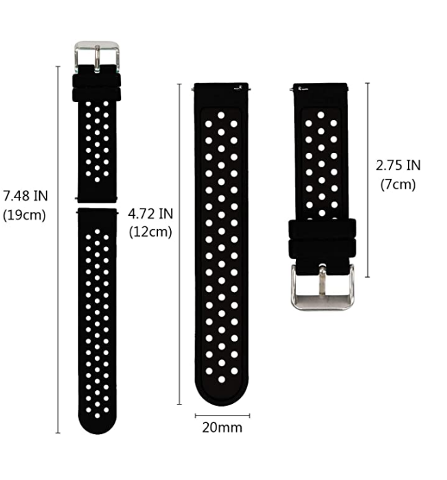 العالمي 18 ملليمتر -4MM عرض سيليكون ووتش الفرقة