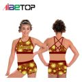 Abbigliamento da cheerleader senza maniche personalizzate