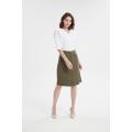 White Chef shirt Short Sleeve Uniform Skirt