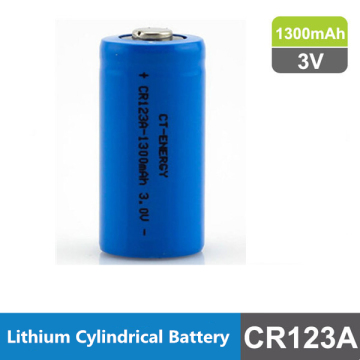 CR123A lithium battery 3V 1300mAh made in China