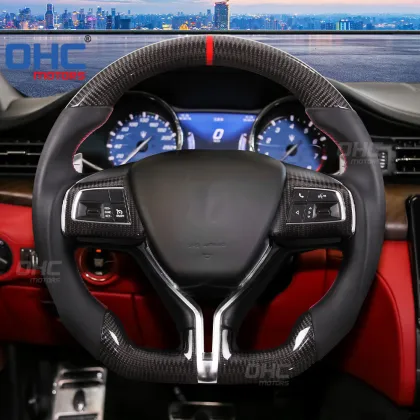 Custom Carbon Fiber Steering Wheel for Maserati Quattroporte, Levante, Ghibli, and GT Convertible