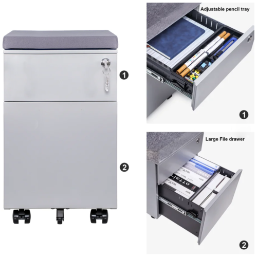 Aangepaste kleuren 2-lade Rolling File Cabinet