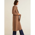 Long manteau épais d&#39;hiver en laine kaki