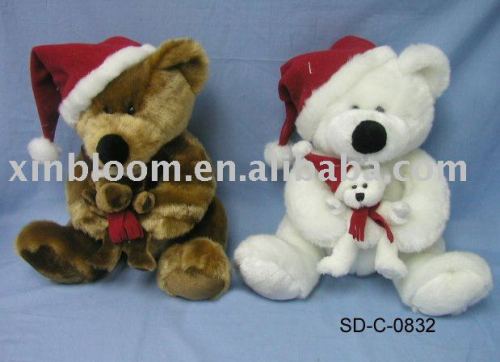 C0832plush christmas bear