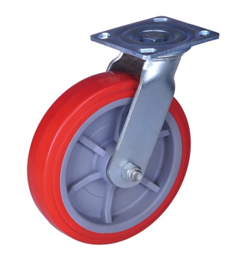 Heavy duty industrial caster with pu wheels
