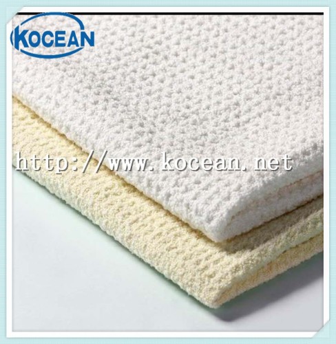 polyester polyamide fabric overlocking microfiber waffle cleaning cloth for Household Cleaning