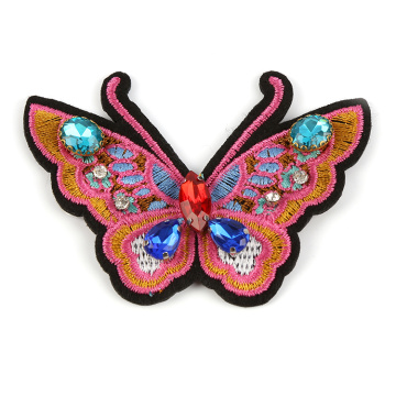 Acrylic Stones Beads Butterfly Embroidery Patches