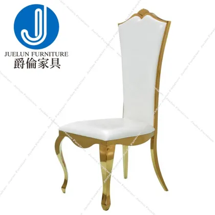 Double Throne Chair Gold Stainless Steel Crown Royal Chair