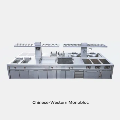 Commercial Monobloc Cooking Range for Professional Kitchen Design