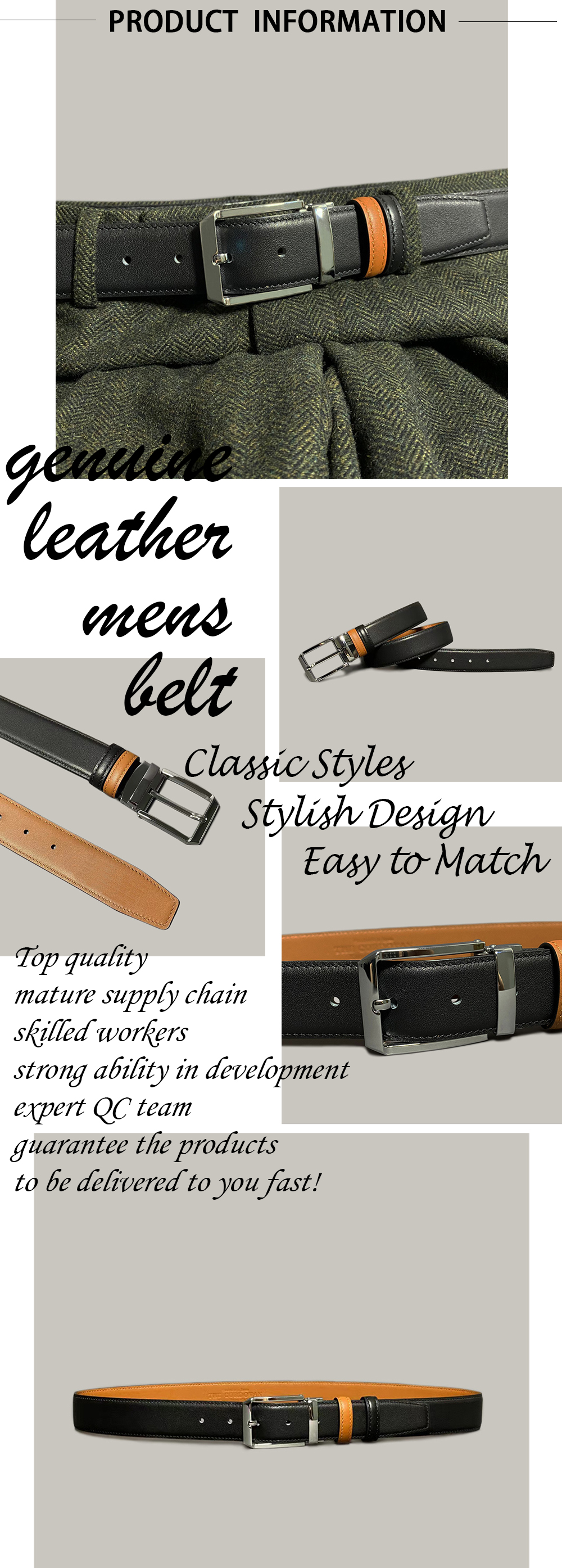 Genuine Leather Men Belt