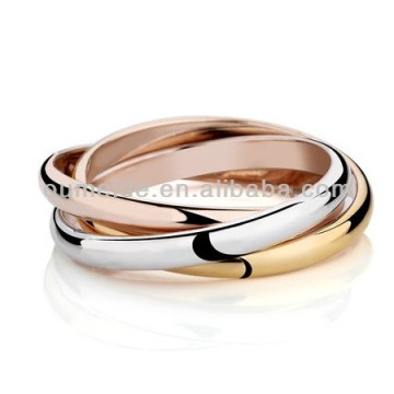 three color ring stainless steel ring