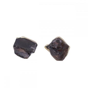 Natural Crystal Rough Stone Stud Earring