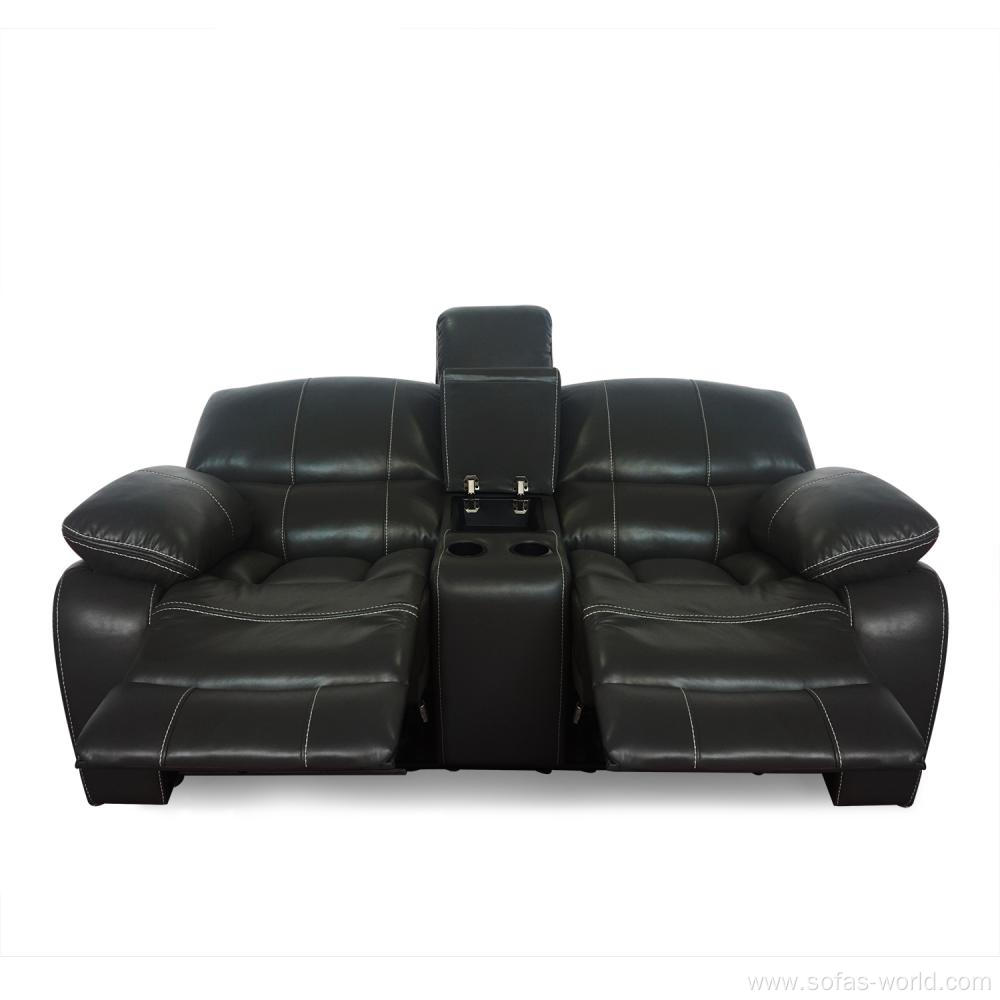 Reclining Leather Sofa European Luxury Living Room Modern