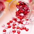 Assorted solid transparent color flat acrylic heart stones