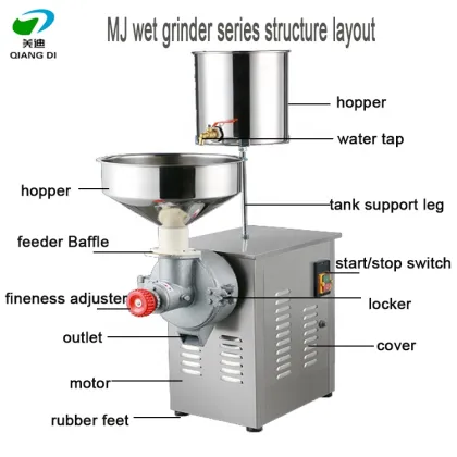 Small Wet Rice Grinder: Bean, Corn, Nut, and Grains Paste Grinding Machine