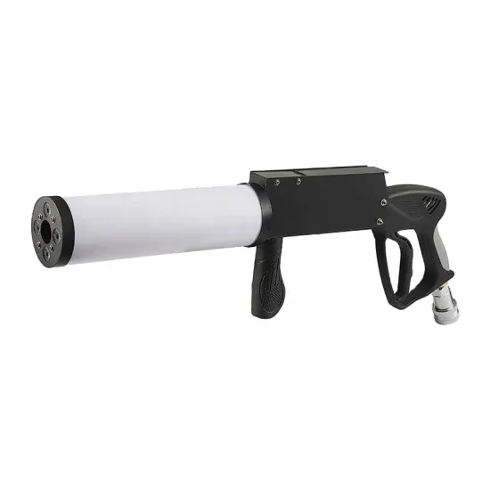 Handheld RGB LED Air Soft CO2 Cannon for Night Disco Stage Effects
